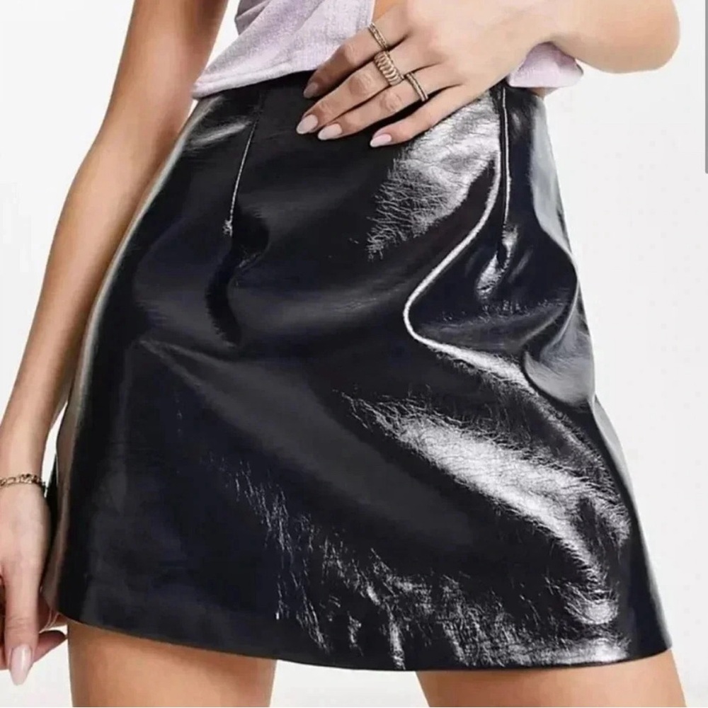 A&F Patent Vegan Leather Mini Skort - New w. Tags - XS
